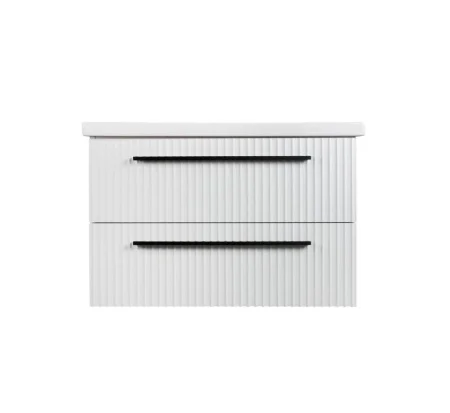 Тумба подвесная AGATA Суматра 80 АТ80-958 Белый матовый, 2 ящика с раковиной Como 80