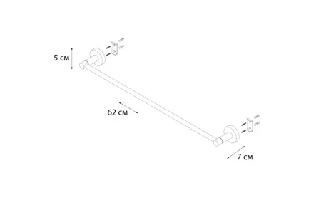 Полотенцедержатель 62см Fixsen Сomfort Gold FX-87001 золото сатин