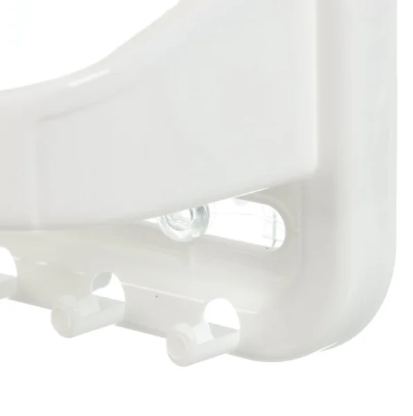 Полка двухъярусная навесная + крючки цвет белый 09164 (DDSTYLE)