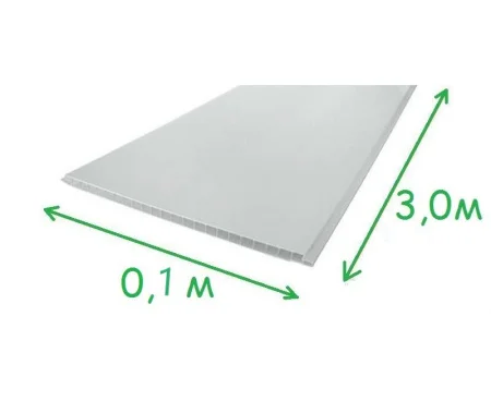 Панель ПВХ Вагонка белая 3,0*0,1 STELLA Standart *1/26