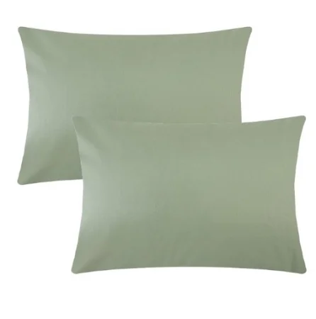 Комплект наволочек Этель 50х70см -2шт темно-зеленый 100% хлопок поплин 125г/м2 6436597