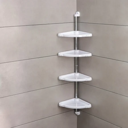 Полка угловая 4-яр "Elancia" 24х24х98,3см цв белый 868858 (Berossi) *1