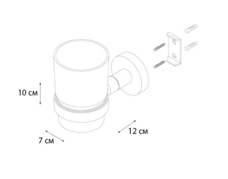 Стакан настенный Fixsen Сomfort Gold FX-87006 стекло золото-сатин