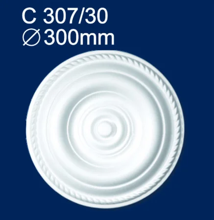Розетка потолочная D 300 мм С 307 30  белая  1 12