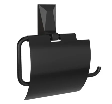 Держатель для туалетной бумаги с крышкой Kleber Ice black, KLE-ICE043BL