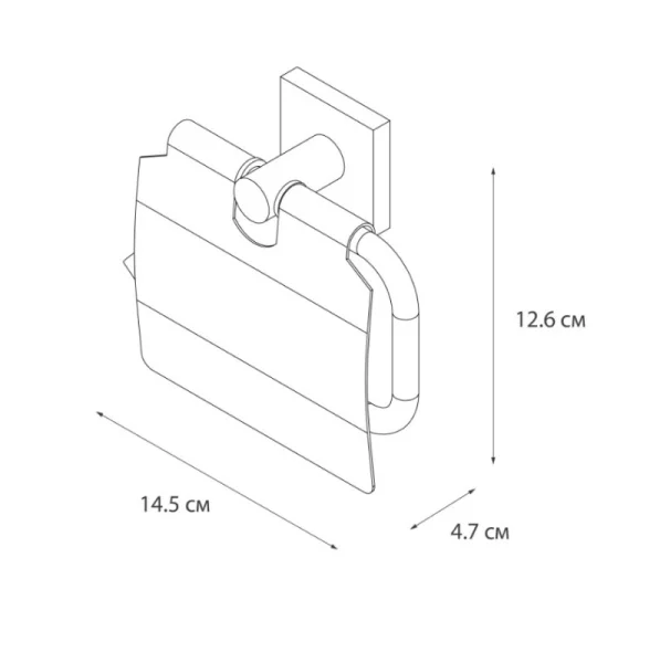 Держатель для туалетной бумаги с крышкой Fixsen Lux Satin сатин FX-16010
