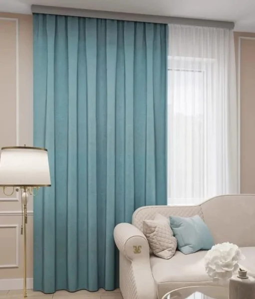 Штора 150х260см Канвас бирюзовый ГП 58081910