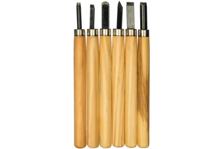 Набор резаков по дереву 6предм. деревянная рукоятка сталь инструментальная Fit Diy 43410  1