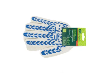 Перчатки трикотажные, ПВХ-покрытие "Протектор", 7 класс, Россия// Сибртех 67704 *1/70