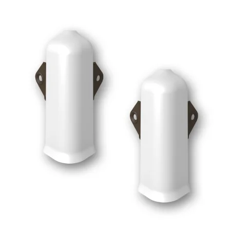 001 Угол наружный Лексида с крепежом 80мм Белый упак 2 шт