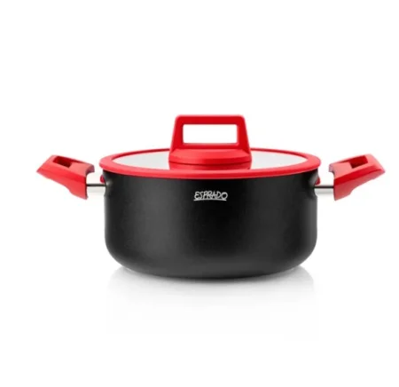 Кастрюля Esprado Frontera 2,7л 20х9,5см со стеклянной крышкой алюминий, АП, индукция FRNT20RE101 *1