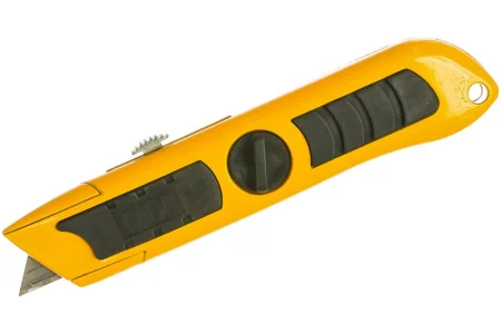 Нож для напольных покрытий 18мм прорезиненный Fit Профи 10355  1