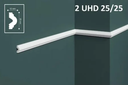 Молдинг настенно-потолочный UHD Polymer 2 25/25 2м Солид 