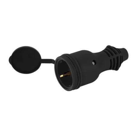 Розетка кабельная RX11-B-IP44 с з прямая каучуковая 16А IP44 Б0069325 (Эра)  1