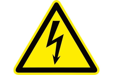 Знак пластик "Опасность поражения электрическим током" (Молния) W08 100х100мм PROxima EKF pn-1-01