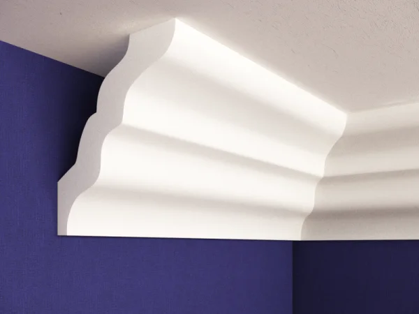 Плинтус потолочный экструзионный С24/100 2м (95х83мм) Солид