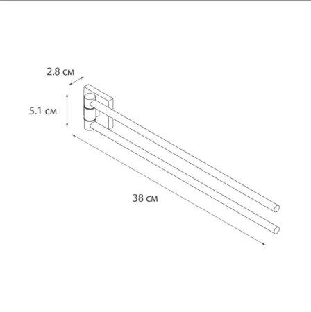 Полотенцедержатель рога 38см Fixsen Lux Chrome FX-15002A