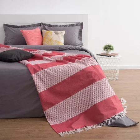 Плед-покрывало "Этель" Elegance 200х220±5 см вишня 15% п/э, 85% хлопок, 3882351 *1/5