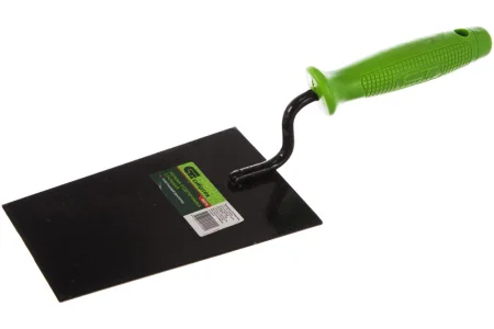 Кельма отделочника нержавеющая 100х159мм трапеция пластиковая рукоятка Сибртех 86216  1 20