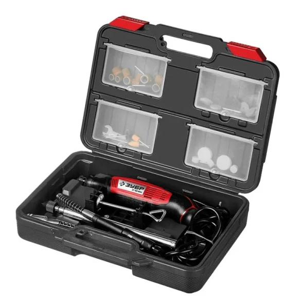 Гравер электрический Зубр ЗГ-160 КН41 41 предмет, кейс