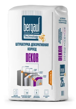 Штукатурка DECOR COROed  фракция 2,5мм 25кг 1уп=56   Bergauf Штукатурка DECOR COROed  фракция 2,5мм 25кг 1уп=56   Bergauf