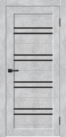 Полотно дверное Х21 бетон снежный/черное стекло *700