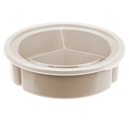 Менажница с крышкой 3 секции (3*300мл) капучино