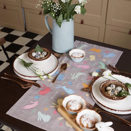 Дорожка на стол Этель Зайцы пасхальная 30х70см 100% хлопок саржа 190 гр/м2 4682725 *1