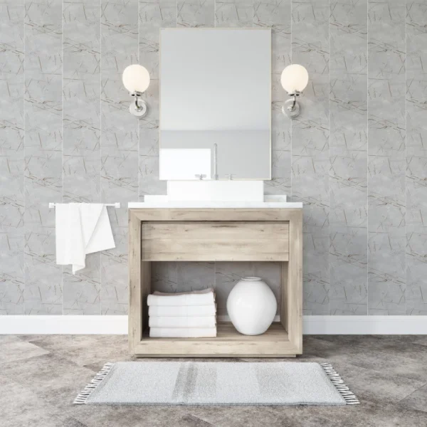 Панель ПВХ Stella Light Slim Мрамор Грей 673/1 2600х250х5 