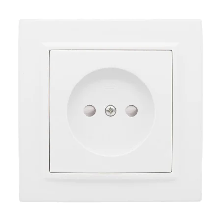 Розетка 1-м СП Минск 10А защ. шторки без заземл. бел. Basic EKF ERR10-022-100