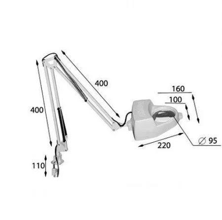 Настольная лампа с увеличительным стеклом KD-350 белый Camelion