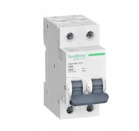 Выключатель автоматический модульный 2п C 63А 4.5кА City9 Set 230В C9F34263 Systeme Electric
