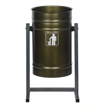 Урна для мусора 16л "Космос" круглая антик серебро *1 Урна для мусора 16л "Космос" круглая антик серебро *1