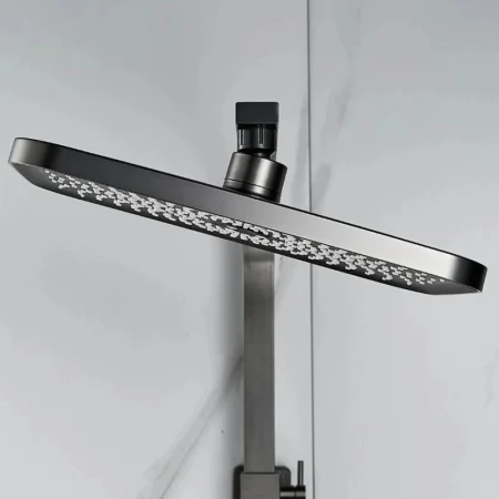 Душевая система Shevanik S7036T нержавеющая сталь, оружейная сталь
