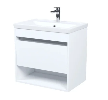 Тумба с раковиной подвесная  Zodiac X  с нишей белая 60см ZDX60WNi95K (Iddis)  1