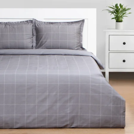 КПБ Этель 2 сп Cage: grey, 175х215 см, 200х215 см, 50х70+3 см-2 шт, мако-сатин, 114г/м2 10060103