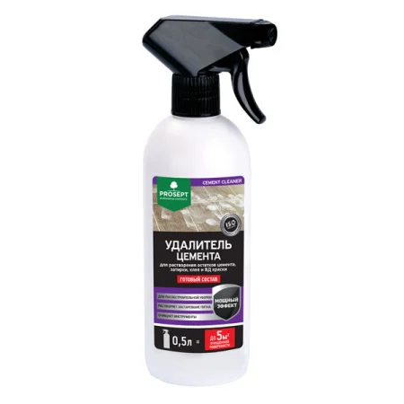 Средство для удаления остатков цемента 500мл спрей PROSEPT CEMENT CLEANER 022-05  1 12