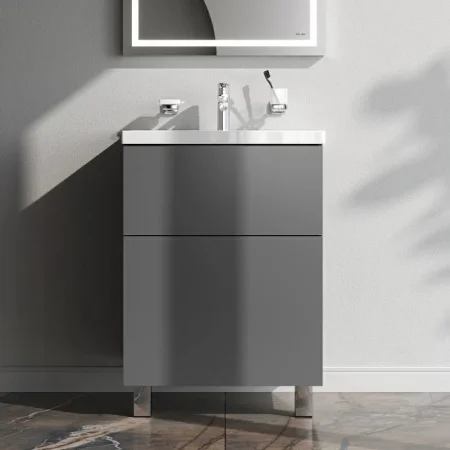 Тумба для ванны напольная Am.Pm GEM M90FSX06022GM32 60см без раковины графит матовый