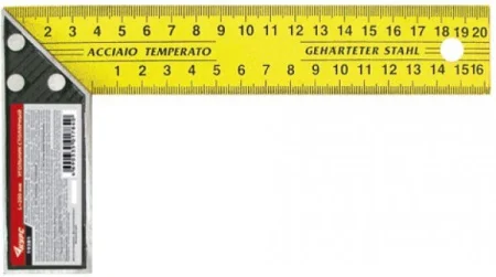 Угольник столярный 400мм металлический желтый Курс 19385  1 12