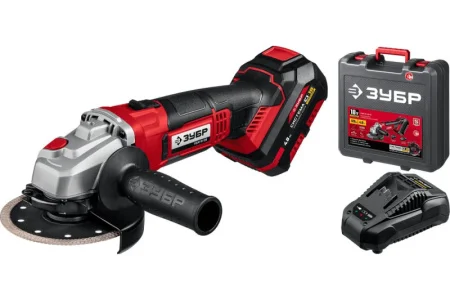 Шлифмашина угловая Зубр УШМ-18-125-41 125мм 22,2мм 1АКБ (4 А·ч) кейс