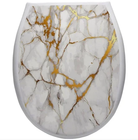 Сиденье д унитаза Белый мрамор 104-406-22  1 10