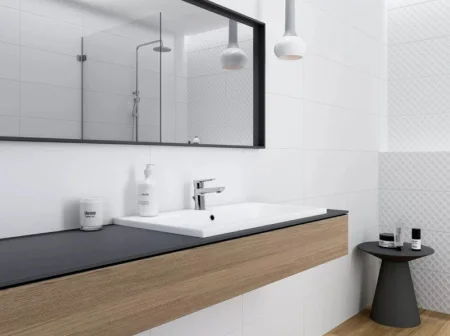 Плитка облицовочная Cersanit Deco DEL051 298х598х8,5мм (1уп 8шт=1,425м2) белая