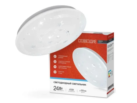 Светильник светодиодный Deco  Созвездие  24Вт 230В 6500К 2160лм 330х55мм (InHome)  1
