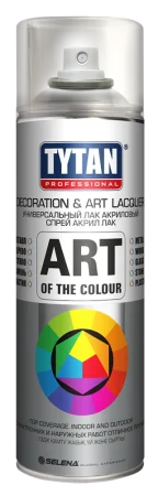 Лак аэрозольный Tytan Professional Art of the colour 400мл прозрачный глянцевый (62390)  1 12