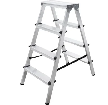 Стремянка 4 ступени алюминиевая двухсторонняя Новая Высота NV 1120 1120204