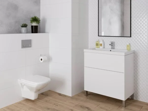 Плитка облицовочная Cersanit Deco DEL051 298х598х8,5мм (1уп 8шт=1,425м2) белая