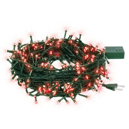 Электрогирлянда VEGAS "Нить" 100 красных LED ламп, контроллер 8 режимов, зеленый провод, 10 м, 220 v