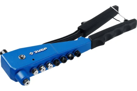 Заклепочник комбинированный в кейсе, насадки 2.4-4.8мм, М3-М6 литой Зубр К-М6 Профессионал 31196 *1