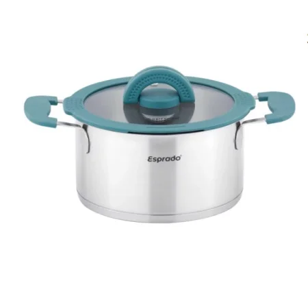 Кастрюля Esprado Morena 2,4л 18х9,5см со стеклянной крышкой нерж. сталь MORL18BE101 *1