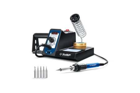 Паяльная станция ПС-60Ц цифровая, 9 в 1, 90-480гр, 60Вт Зубр 55333  1